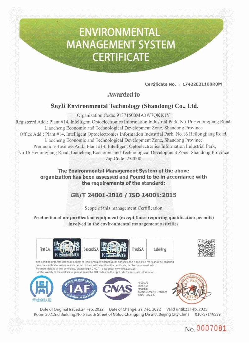 -SNYLI ISO14001 -SNYLI ISO14001